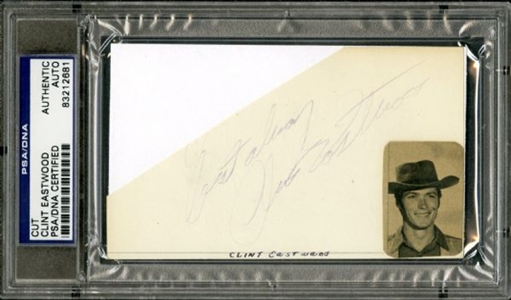 Clint Eastwood Signed Cut - Early Signature